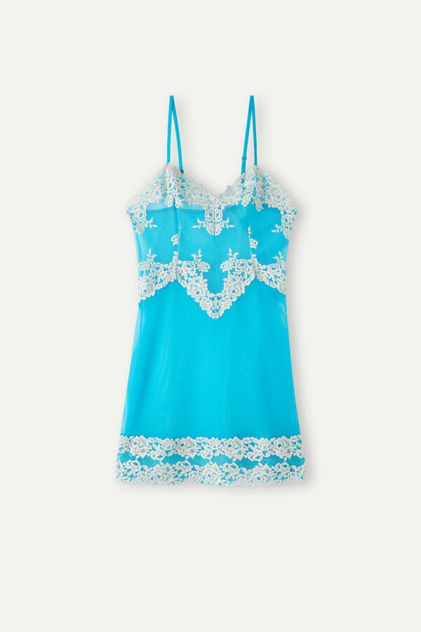 Intimssimi Pretty Flowers Babydoll Blue | ILJVR40948