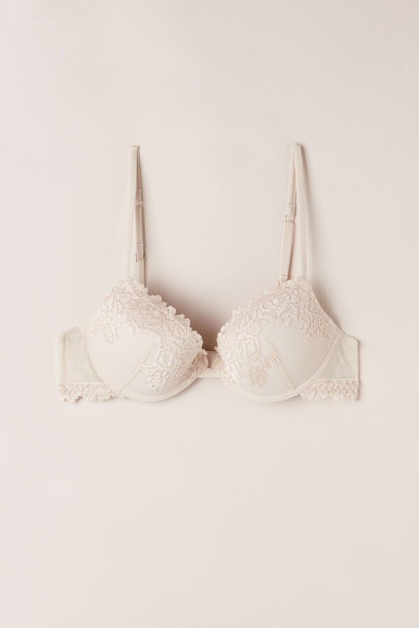 Intimssimi Pretty Flowers Bellissima Push-up Bra Natural | ILCIF53633