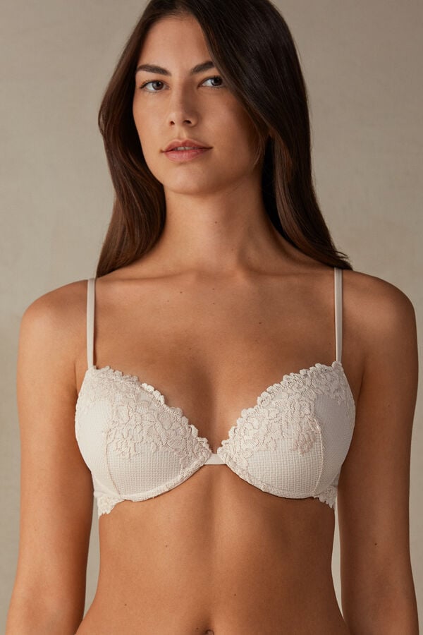 Intimssimi Pretty Flowers Bellissima Push-up Bra Natural | ILCIF53633