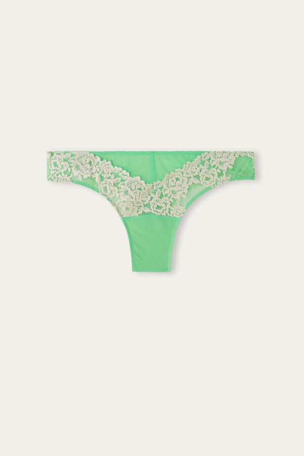 Intimssimi Pretty Flowers Brazilian Green | SILVO21077