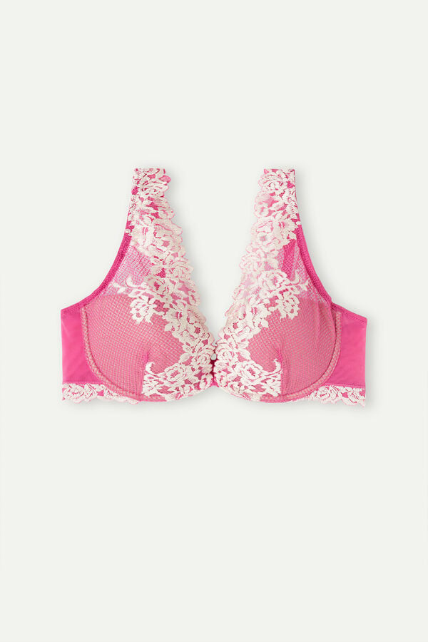 Intimssimi Pretty Flowers Elena Balconette Bra Pink | AILWC57055