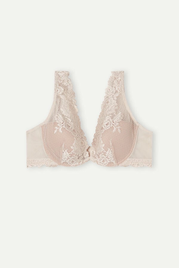 Intimssimi Pretty Flowers Elena Balconette Bra Natural | GILUC68979