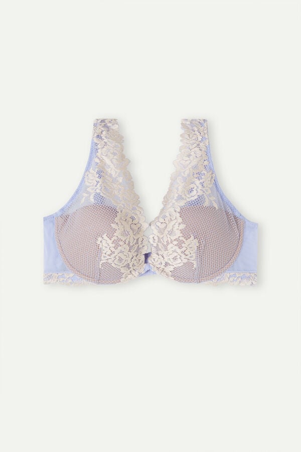 Intimssimi Pretty Flowers Elena Balconette Bra Violet | ILNEJ87885