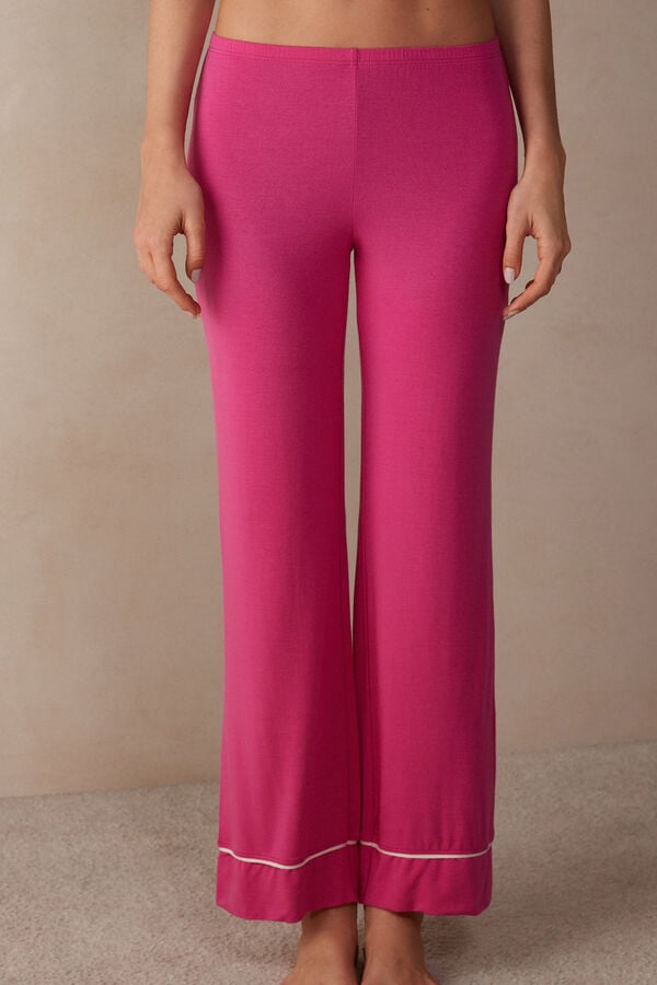 Intimssimi Pretty Flowers Full Length Modal Pants Pink | ILXBR45751