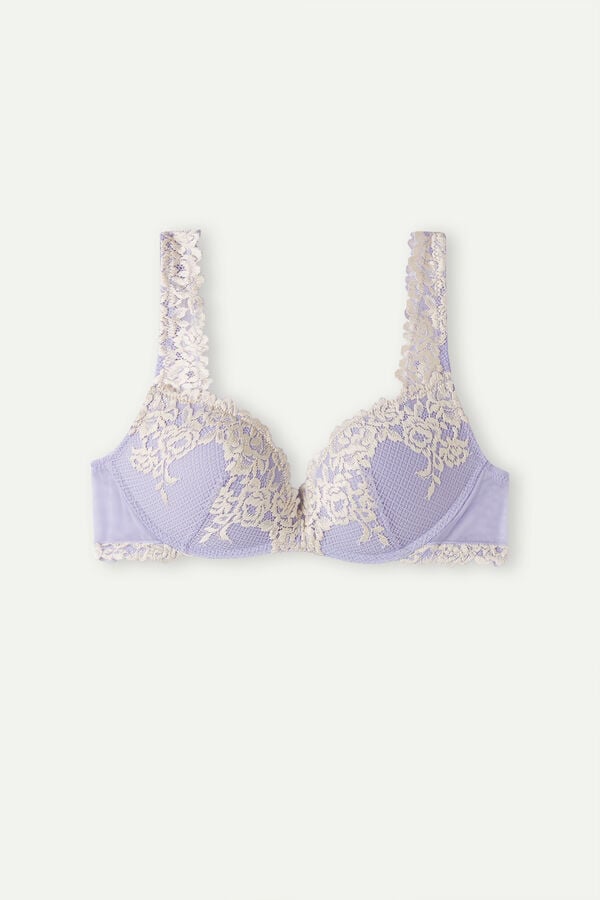 Intimssimi Pretty Flowers Gioia Super Push-up Bra Violet | ILCVG12723