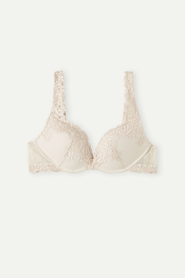 Intimssimi Pretty Flowers Gioia Super Push-up Bra Natural | ILNZX67091