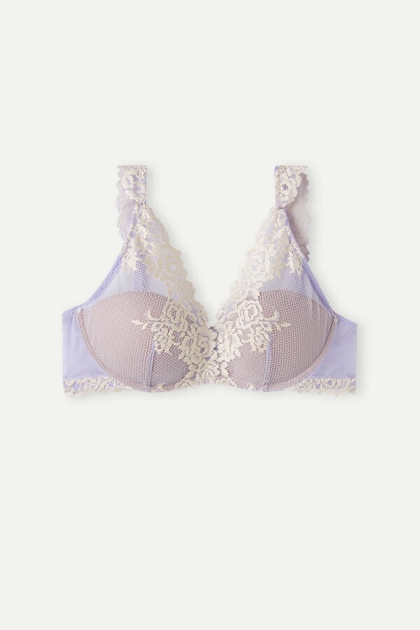 Intimssimi Pretty Flowers Giorgia Balconette Bra Violet | SILVO15437