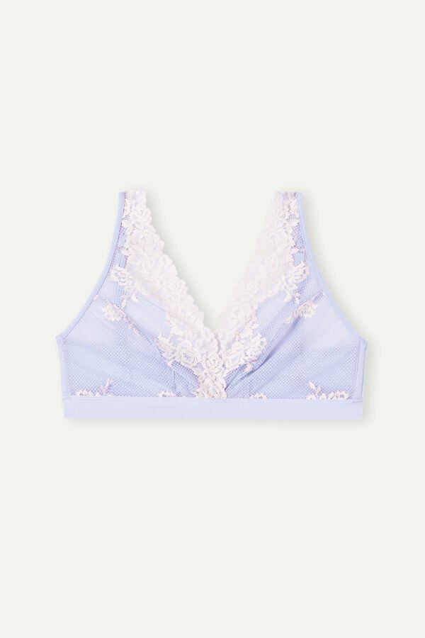 Intimssimi Pretty Flowers Lara Triangle Bra Violet | AILWC14987