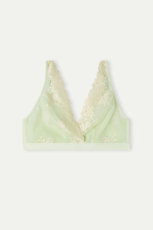 Intimssimi Pretty Flowers Lara Triangle Bra Green | ILQCS49314