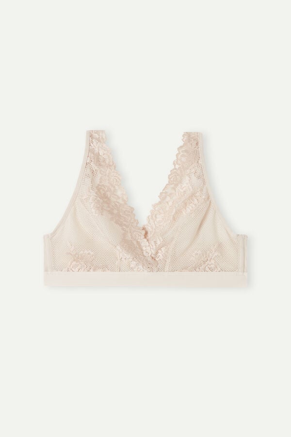 Intimssimi Pretty Flowers Lara Triangle Bra Natural | YILGT44226