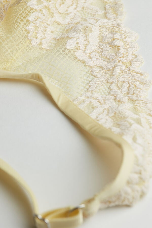 Intimssimi Pretty Flowers Lara Triangle Bra Yellow | YILVQ61202