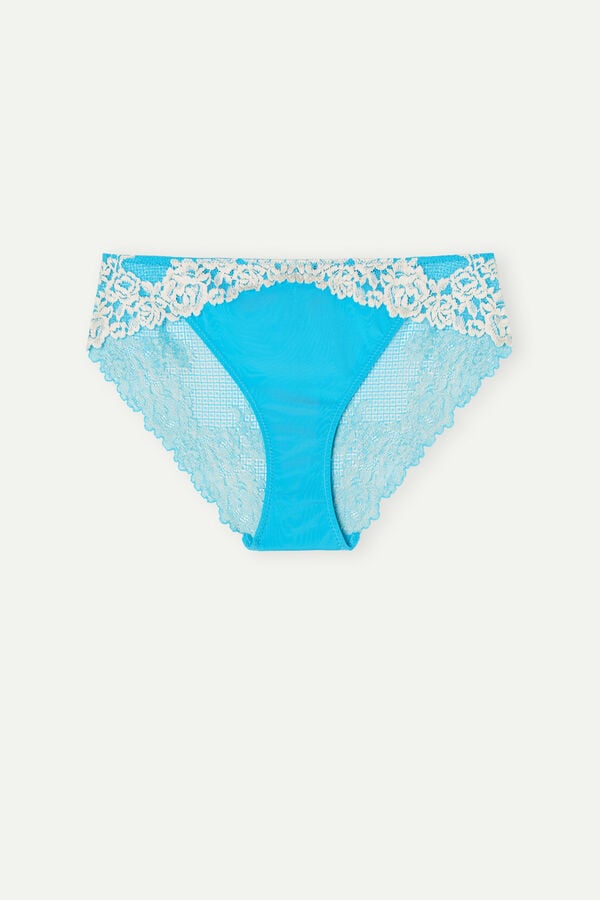 Intimssimi Pretty Flowers Panties Blue | ILDFL65267