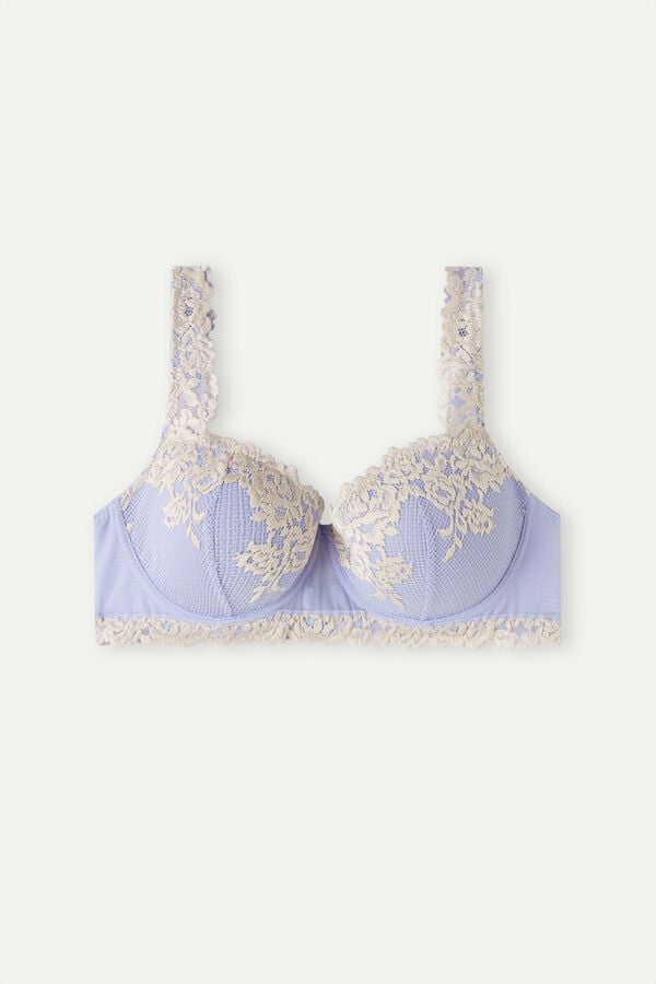 Intimssimi Pretty Flowers Sofia Balconette Bra Violet | ZILNQ71130