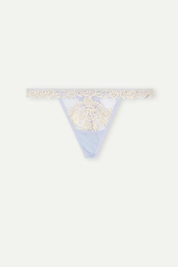 Intimssimi Pretty Flowers String Thong Violet | ILJVR30166