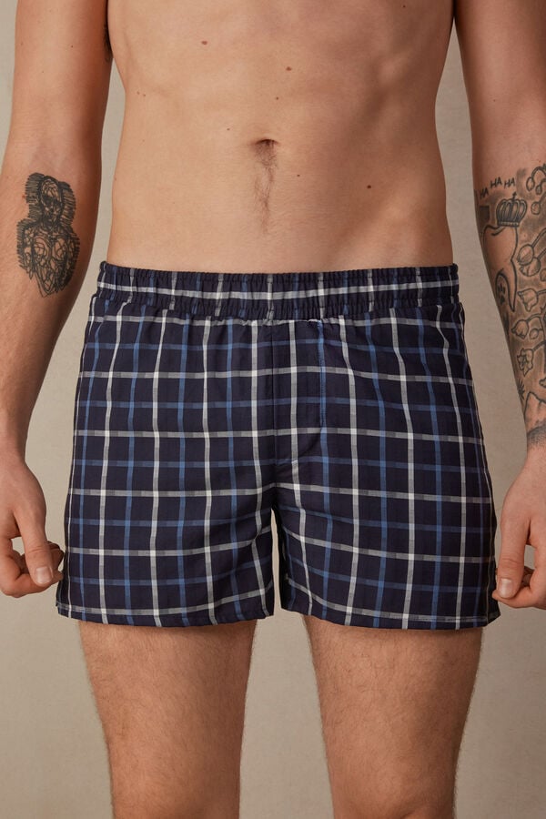 Intimssimi Print Detailed Boxers Blue | ILQCS80586