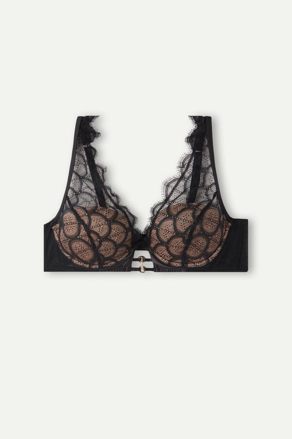 Intimssimi Pure Charme Elena Balconette Bra Black | PILQX88070