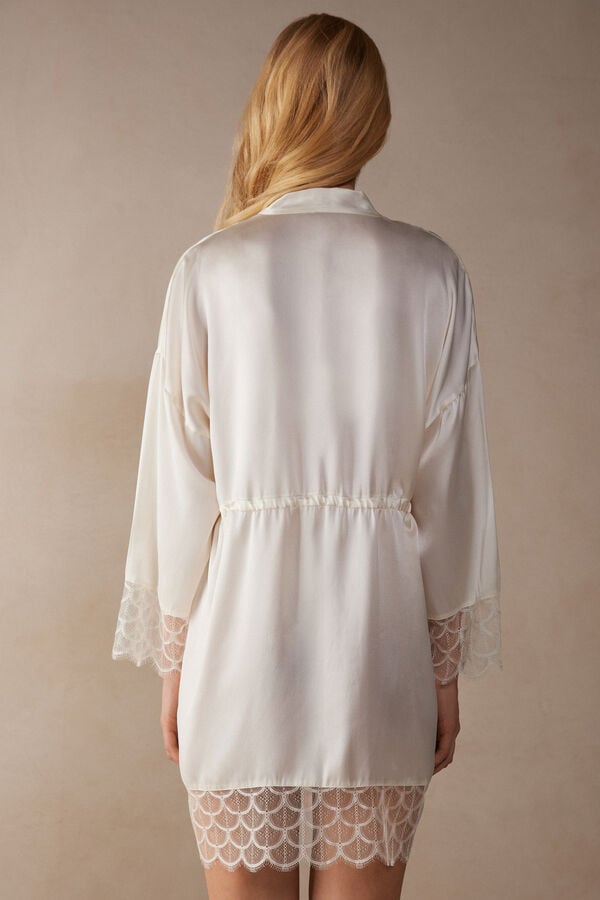 Intimssimi Pure Charme Silk Kimono White | BILSO62442