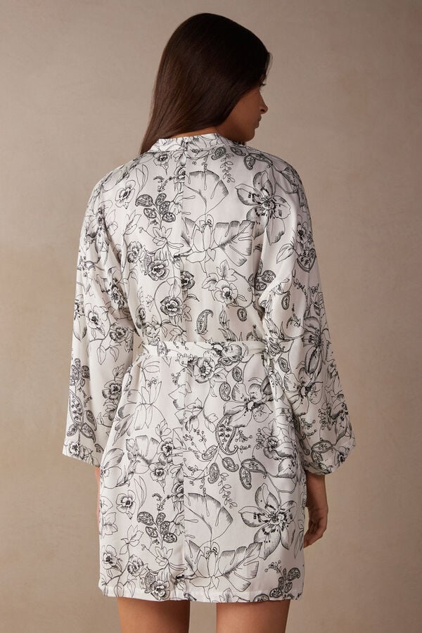 Intimssimi Pure Joy Satin Kimono Print | YILVQ33409