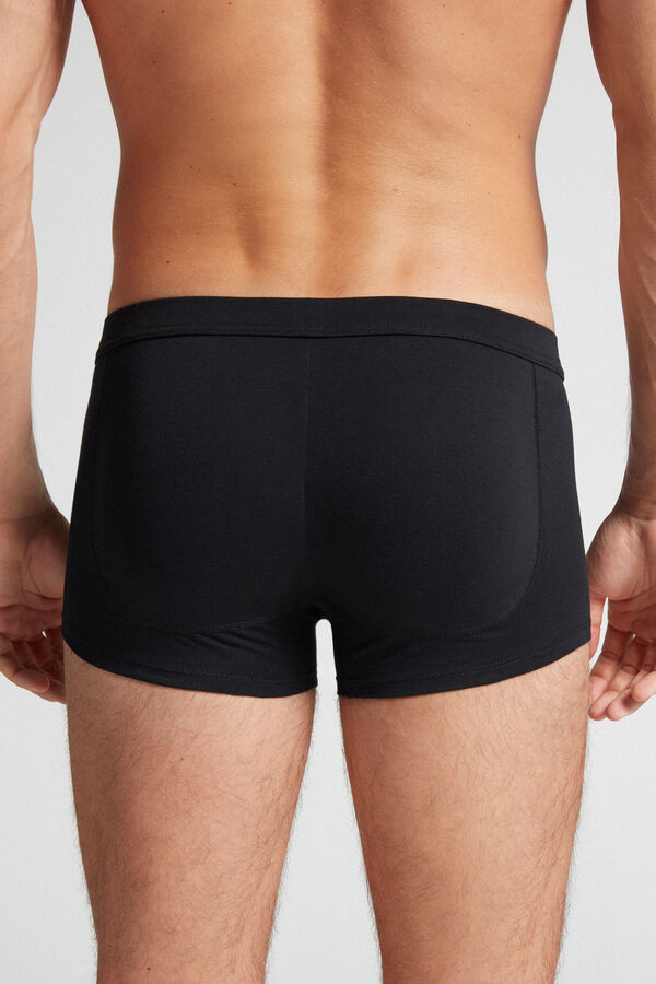 Intimssimi Push-up Boxers in Stretch Cotton Black | DILKV91799