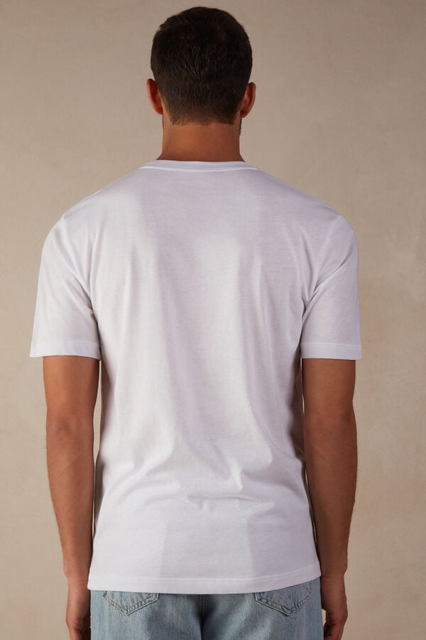 Intimssimi Regular Fit T-Shirt in Extrafine Supima® Cotton White | ILXMI82874