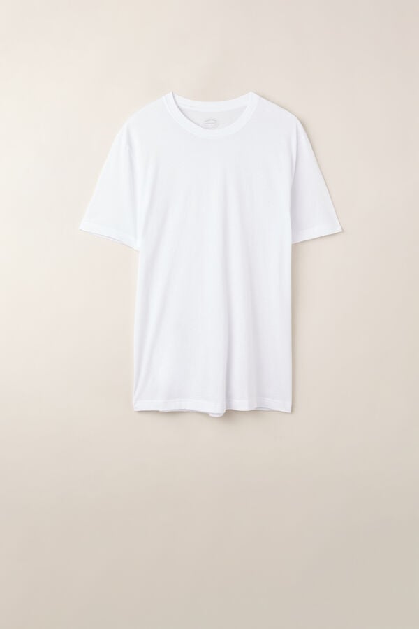 Intimssimi Regular Fit T-Shirt in Extrafine Supima® Cotton White | ILXMI82874