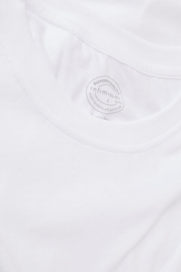 Intimssimi Regular Fit T-Shirt in Extrafine Supima® Cotton White | ILXMI82874