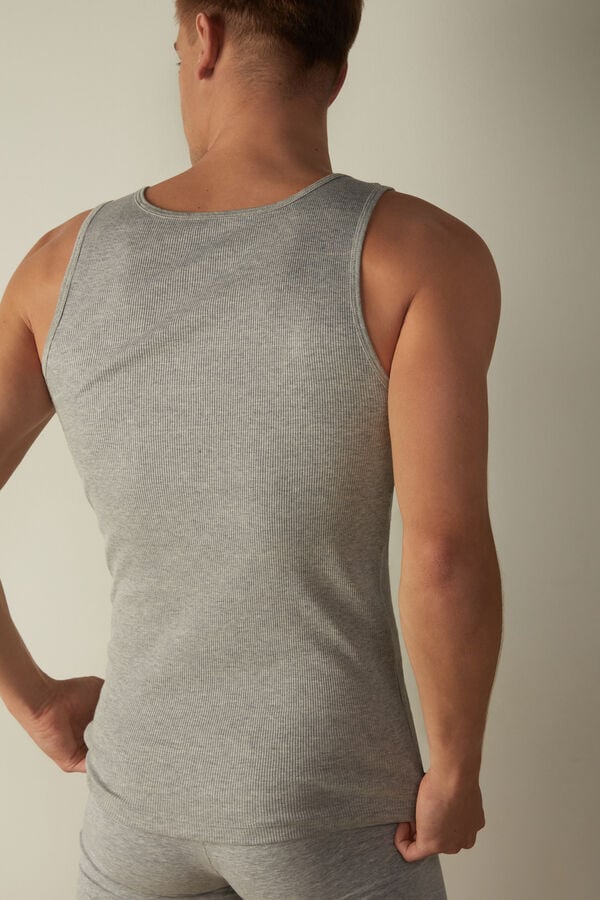 Intimssimi Ribbed Supima Cotton Tank Top Grey | ILJBT90000