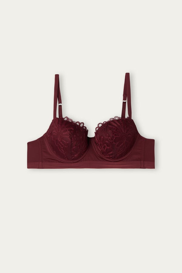 Intimssimi Romantic Life Sofia Balconette Bra Red | MILHR37026