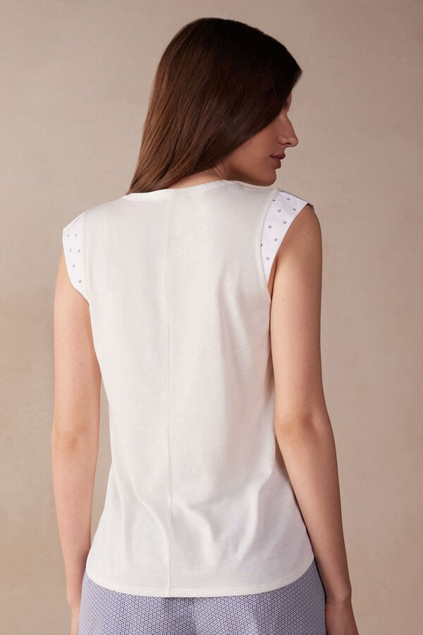 Intimssimi Santorini View Tank Top in Supima® Ultrafresh Cotton White | ILCIF50522