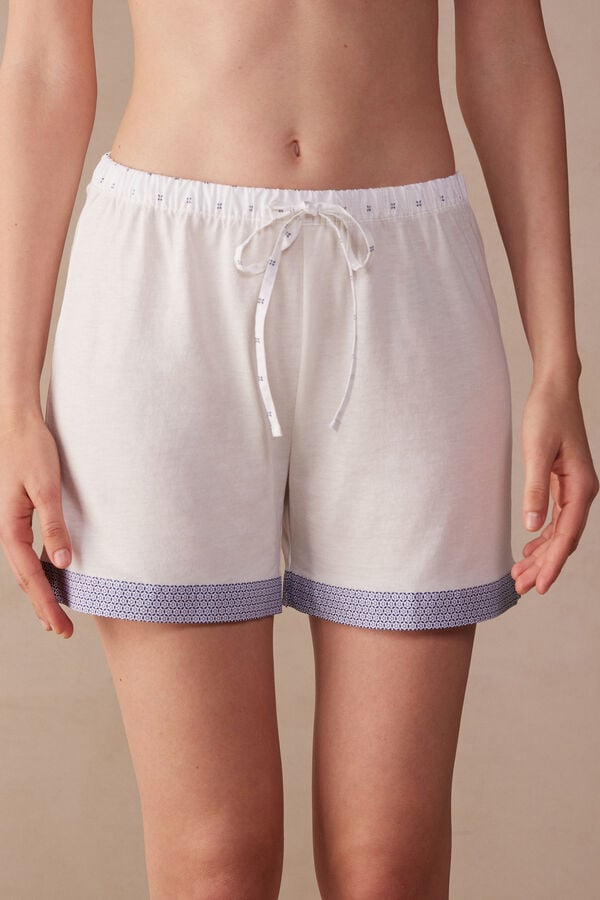 Intimssimi Santorini View Ultrafresh Supima® Cotton Shorts White | EILVG63506