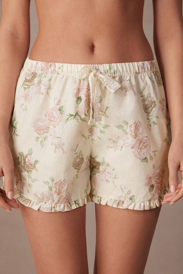 Intimssimi Scent of Roses Cotton Cloth Shorts Print | ILQCS11104