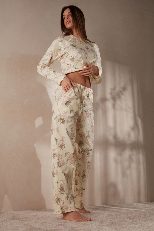 Intimssimi Scent of Roses Full Length Cotton Cloth Pants Print | MILHR51604