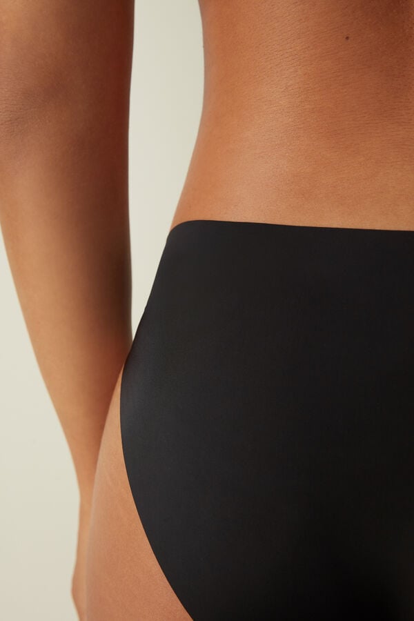 Intimssimi Seamless Microfiber Panties Black | ILJKU61544