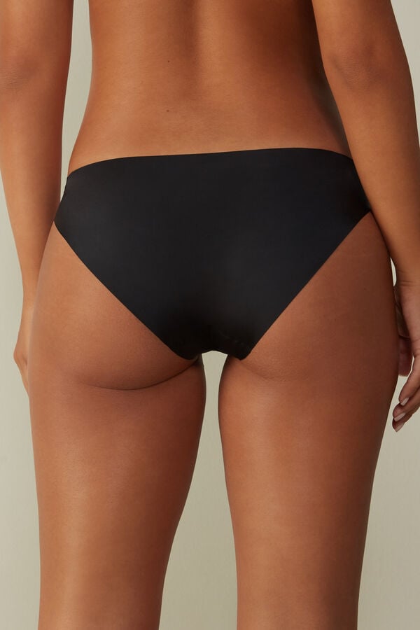 Intimssimi Seamless Microfiber Panties Black | ILJKU61544