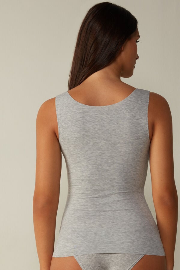 Intimssimi Seamless Supima® Cotton Tank Top Grey | ILEAH28911