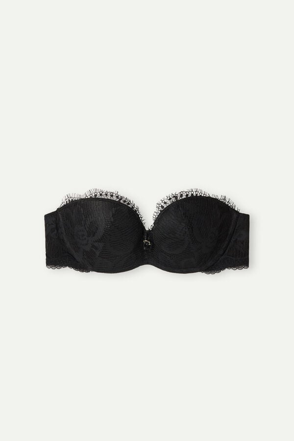 Intimssimi Sensual Unbounded Monica Bandeau Bra Black | ILICD17681