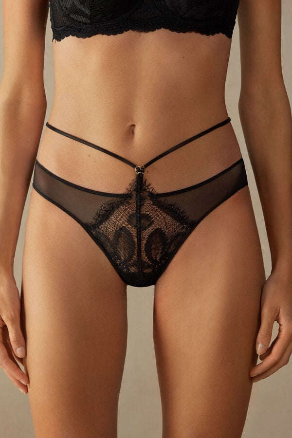 Intimssimi Sensual Unbounded Panties Black | DILKV44039