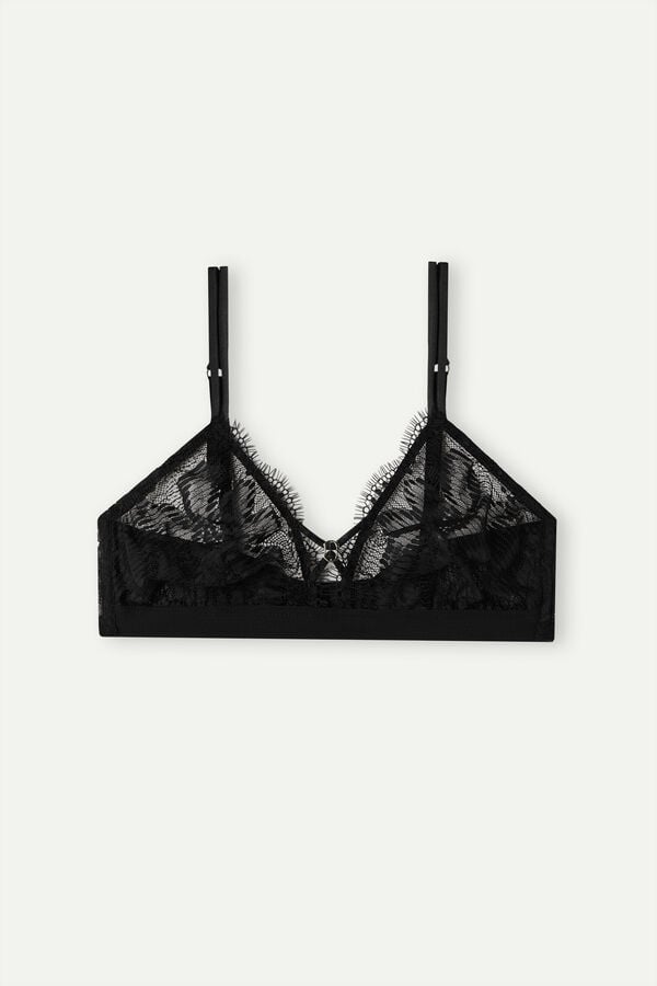 Intimssimi Sensual Unbounded Triangle Bra Black | UILND17816