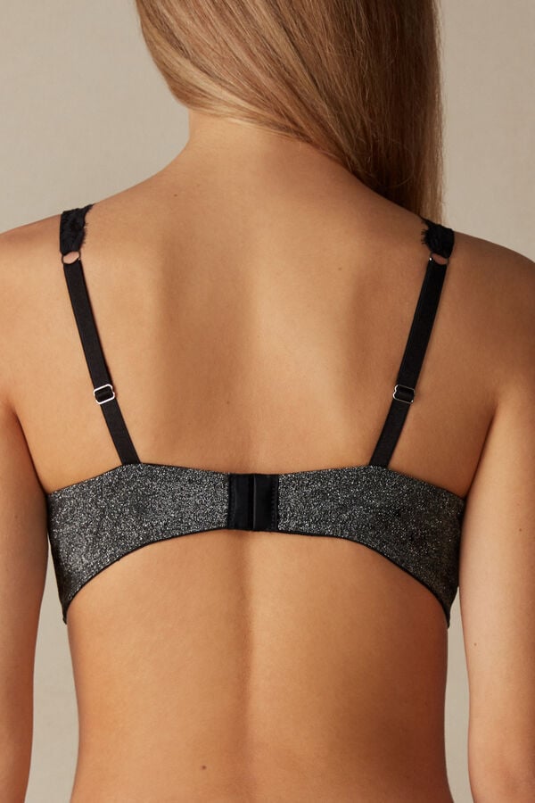 Intimssimi Shimmer All Night Love Sofia Balconette Bra Grey | LILSX92451