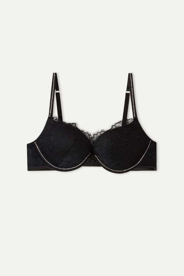 Intimssimi Shine High Like Stars Elettra Super Push-up Bra Black | ILIIZ16186