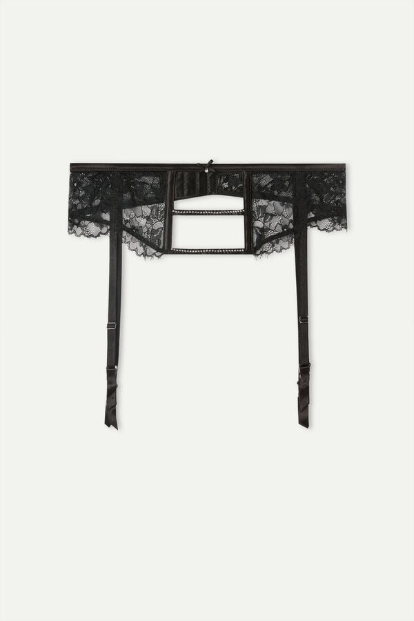 Intimssimi Shine High Like Stars Garter Belt Black | ILEAH19031