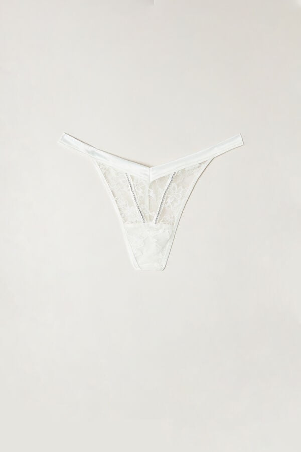 Intimssimi Shine High Like Stars ‘80s Style Thong White | QILUV83088