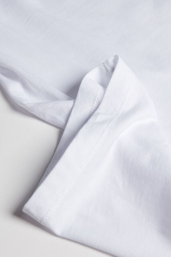 Intimssimi Short-Sleeve Crew-Neck T-Shirt in Extra-Fine Supima® Cotton White | EILVG83629