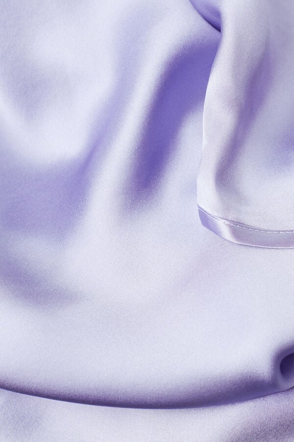 Intimssimi Short Sleeve Silk and Modal Top Violet | ZILMJ34278