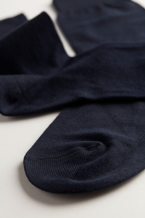 Intimssimi Short Warm Cotton Socks Blue | AILDF48591