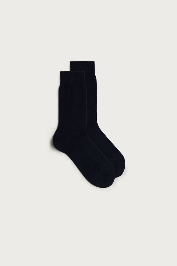 Intimssimi Short Warm Cotton Socks Blue | AILDF48591