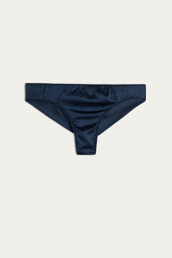 Intimssimi Silk Cheeky Briefs Blue | ILIIZ20433