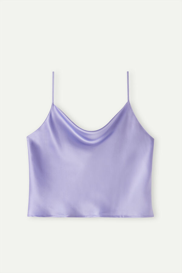 Intimssimi Silk Crop Camisole Violet | BILSO63873