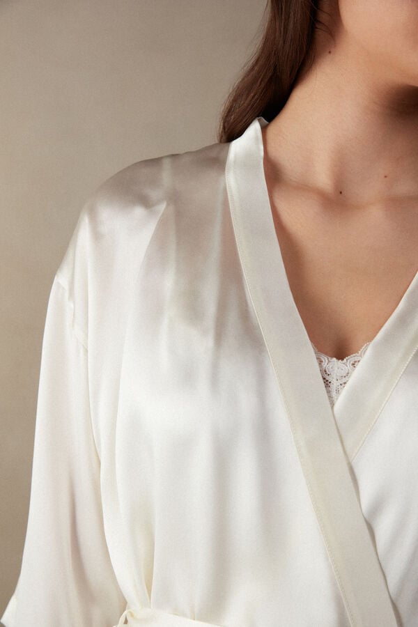 Intimssimi Silk Kimono White | MILFT19229