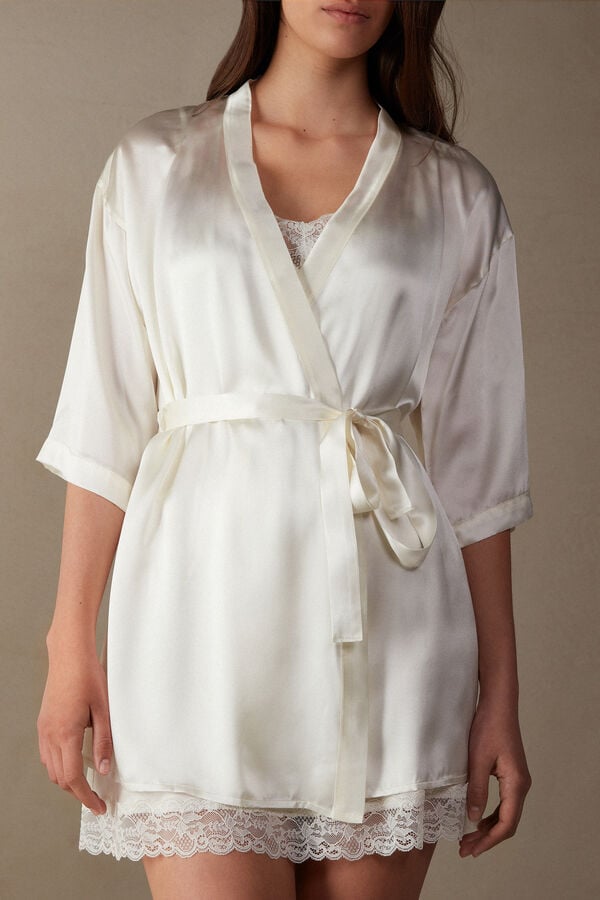 Intimssimi Silk Kimono White | MILFT19229